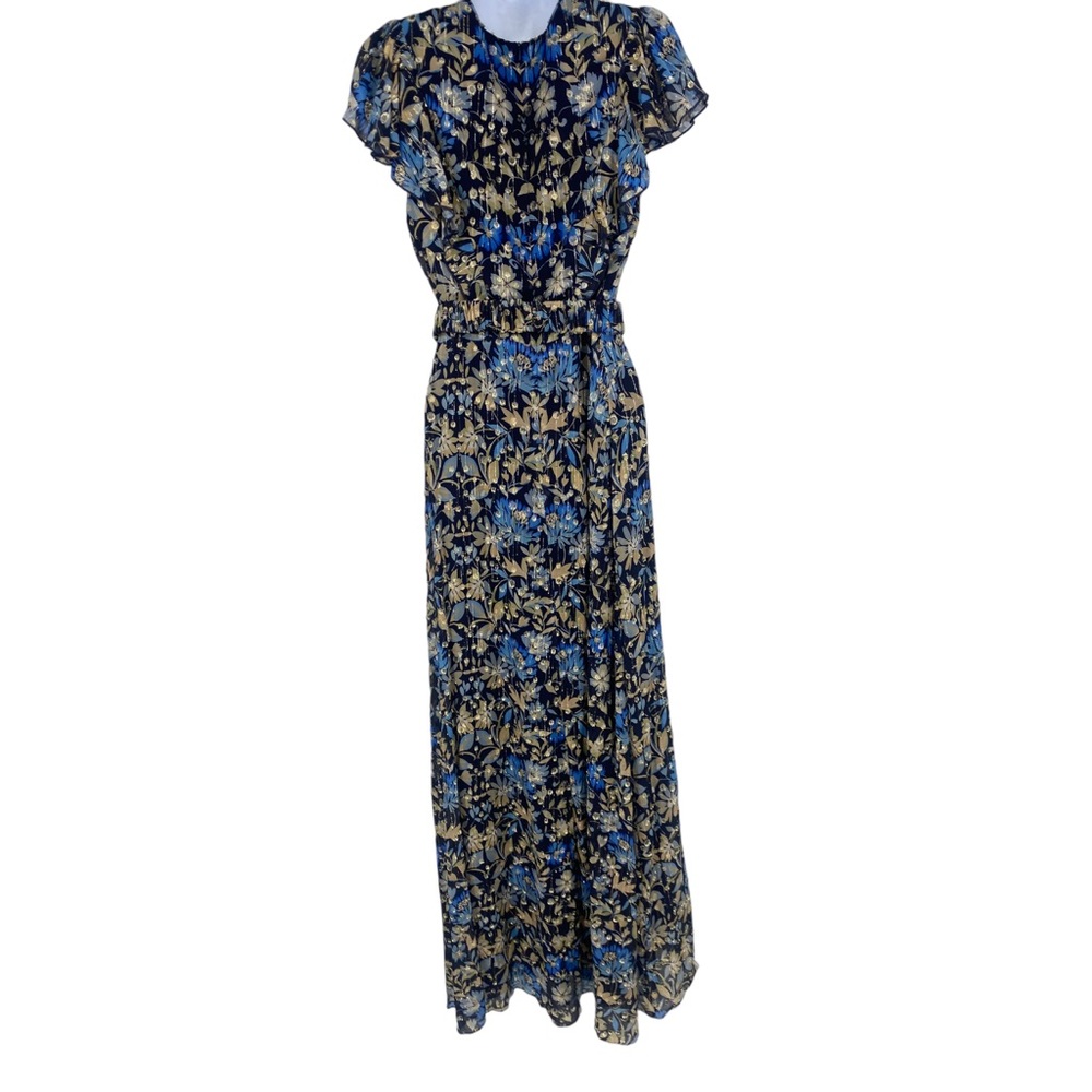 Monique Lhuillier Blue Bell garden short sleeve maxi. Perfect condition! - Picture 3 of 9